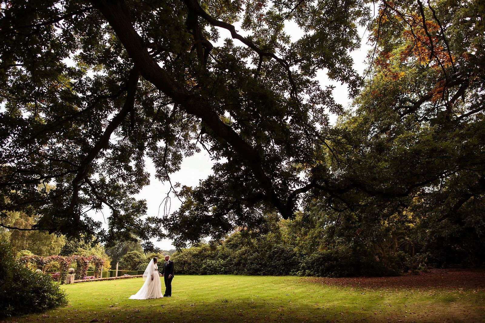 Utilising the stunning grounds of Sandon Hall in Stafford for the Bride and Groom portraits with Stafford Documentary Wedding Photographer Stuart James