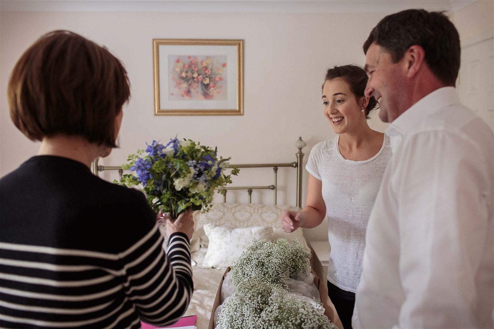 Photos that capture the feeling and emotion of there wedding morning at Parents Home in Wolverhampton by Wolverhampton Documentary Wedding Photographer Stuart James