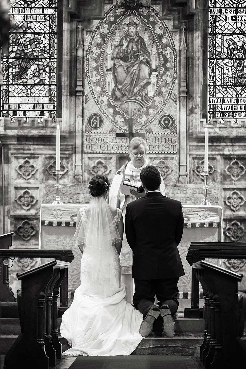 Wedding photographs of the ceremony at St Chads Church in Pattingham by Pattingham Wedding Photographer Stuart James