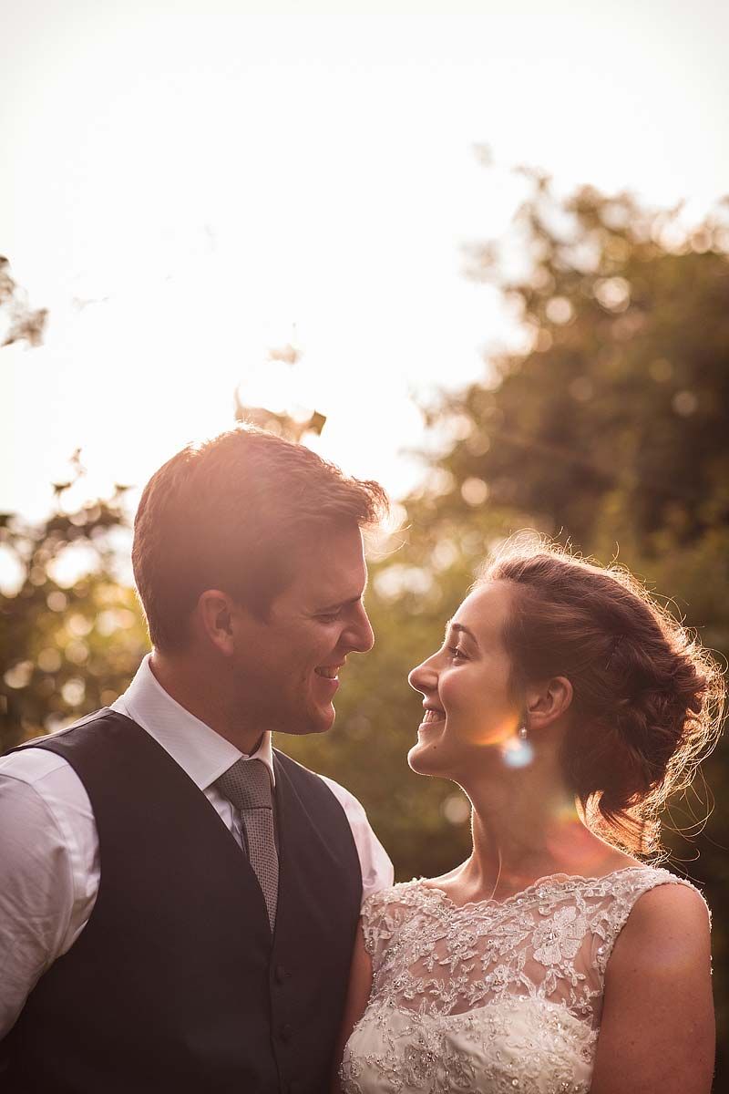 Beautiful intimate evening portraits of the Bride and Groom in the gardens at Hundred House Hotel in Norton by Shropshire Reportage Wedding Photographer Stuart James