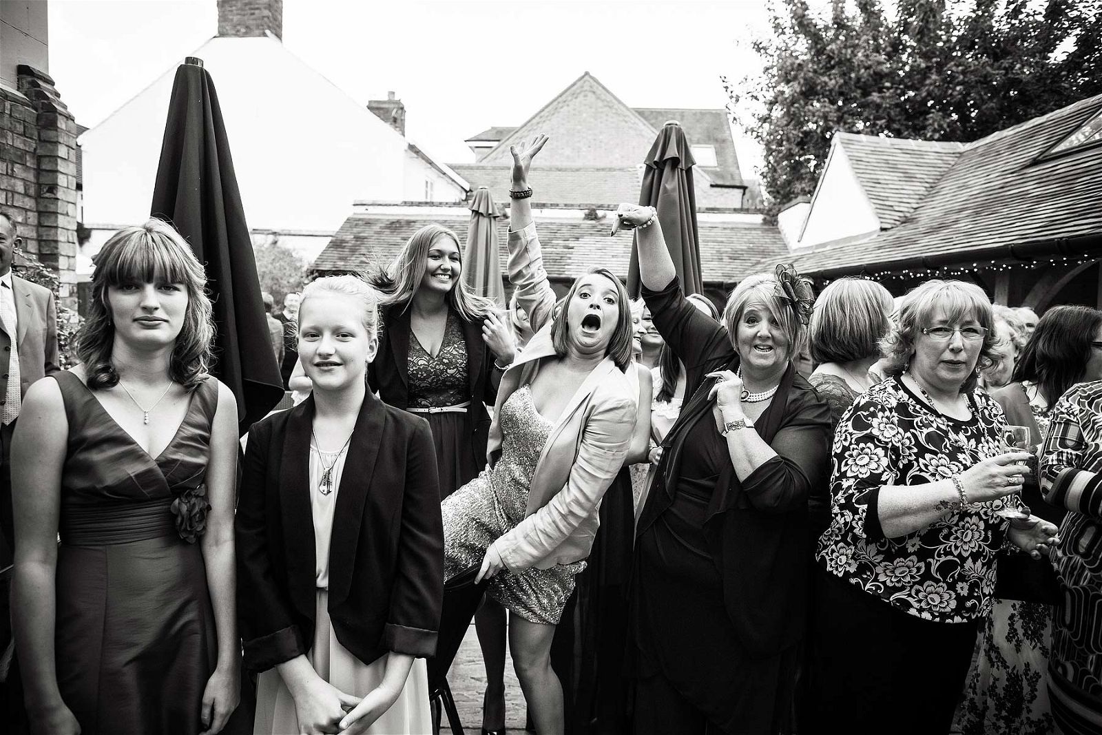 Fun natural wedding photographs at The Lion Hotel in Brewood by Documentary Wedding Photographer Stuart James
