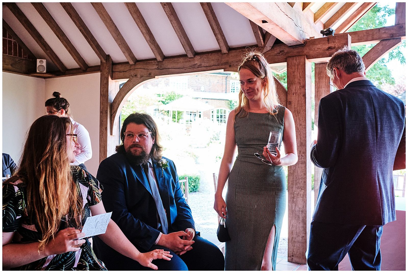 Documentary wedding photos that capturing the emotions and excitement leading up to the wedding ceremony at Goldstone Hall in Shropshire by Documentary Wedding Photographer Stuart James