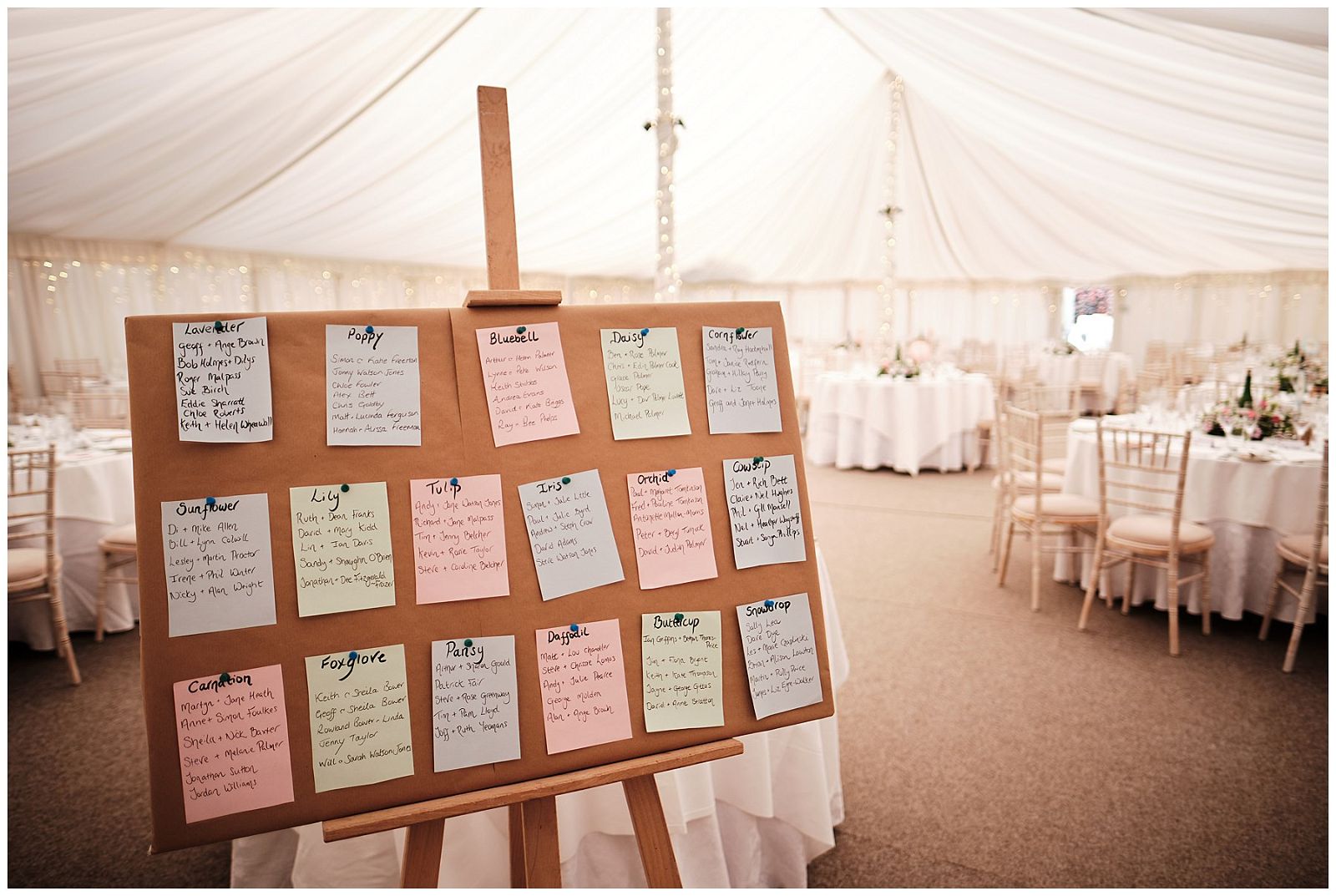 Stunning marquee reception at Goldstone Hall in Shropshire by Documentary Wedding Photographer Stuart James