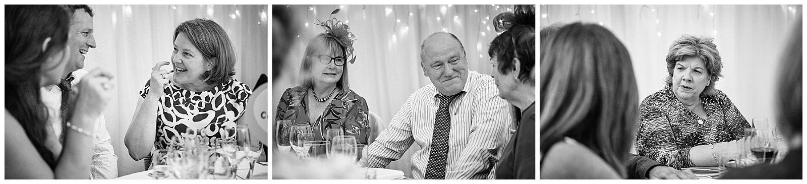 Capturing natural photographs as the guests relax and enjoy the wedding breakfast at Goldstone Hall in Shropshire by Documentary Wedding Photographer Stuart James