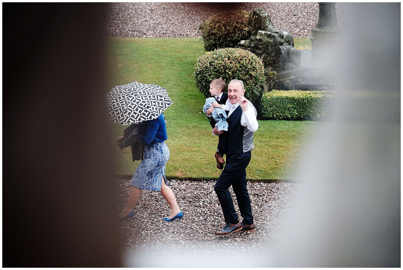 Creative natural photographs that capture the fun of the wedding morning at Hawkstone Hall in Shrewsbury by Documentary Wedding Photographer Stuart James