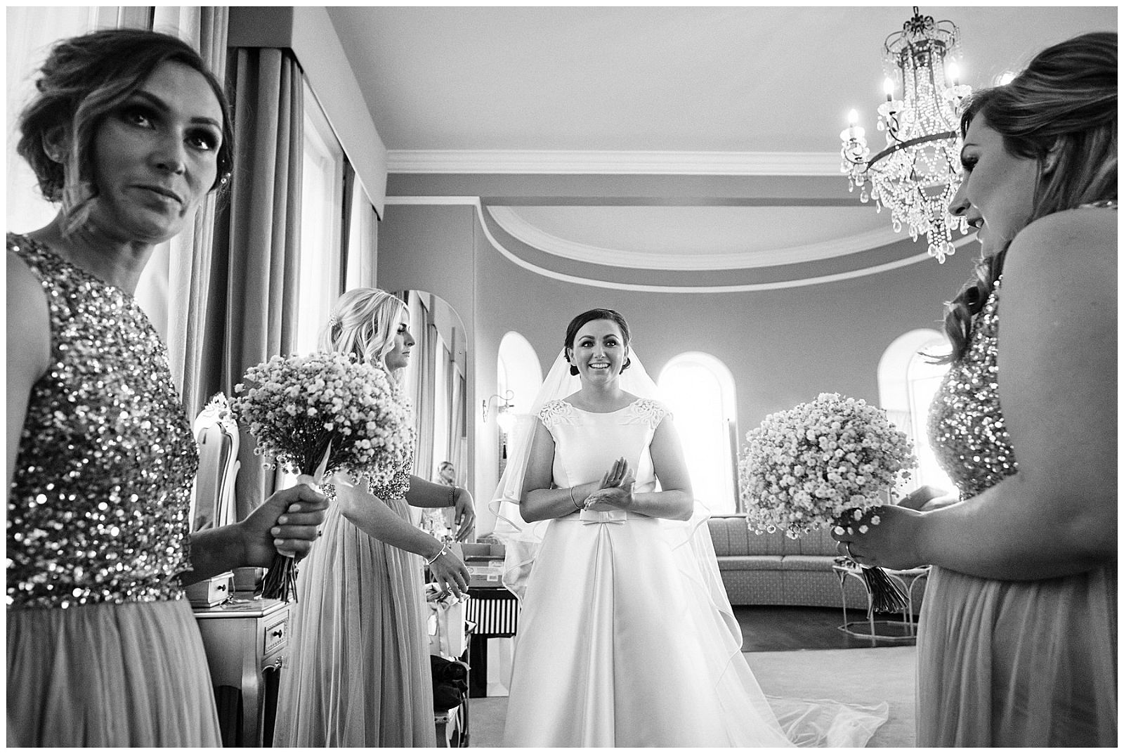 Truly beautiful moments to capture as the Father of the Bride sees his beautiful daughter ready for her wedding at Hawkstone Hall in Shrewsbury by Documentary Wedding Photographer Stuart James