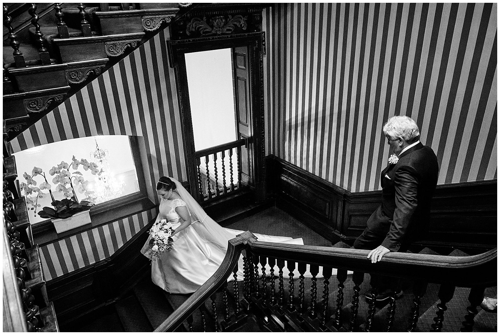 A wonderful journey for father and daughter to the wedding ceremony at Hawkstone Hall in Shrewsbury by Documentary Wedding Photographer Stuart James